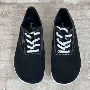 NEW  WHITIN Black and White Canvas Sneakers  12W  (EU 46)